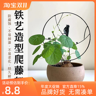 铁艺山乌龟爬藤攀爬架造型雪莹花盆阳台庭院用绿植盆景支架支伸缩