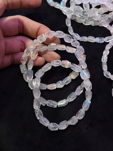 上新！厂家批发一手货源天然水晶马岛月光石切角度手链爆款女手串