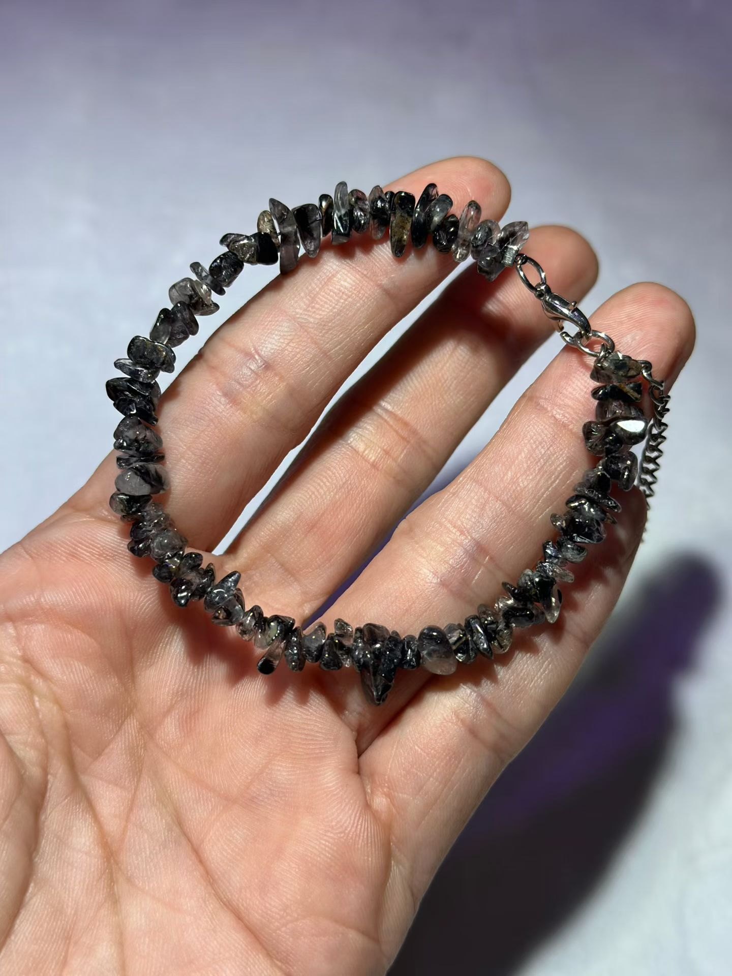 上新！厂家直销一手货源！天然水晶黑银钛随形手链超性价比！,饰品/流行首饰/时尚饰品新,手链,淘宝优惠券,粉丝福利购,淘宝优惠卷