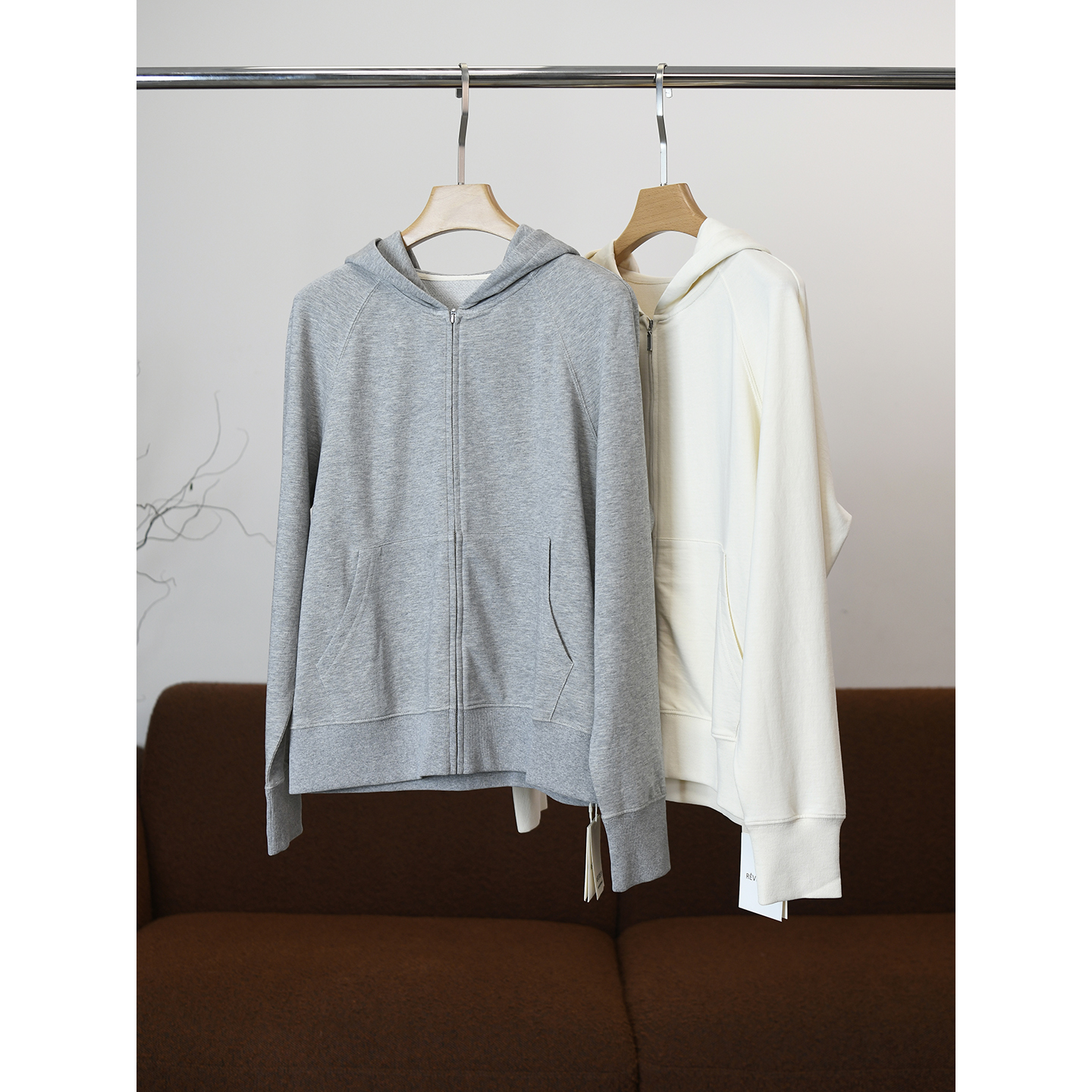 【颖颖家】超轻柔！意大利进口棉休闲百搭经典连帽卫衣外套 W1364