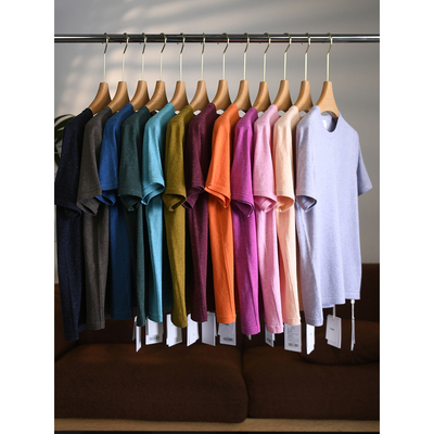 收5件都不嫌多，匠心J系，，，亚麻点子纱圆领针织短袖T恤W2021