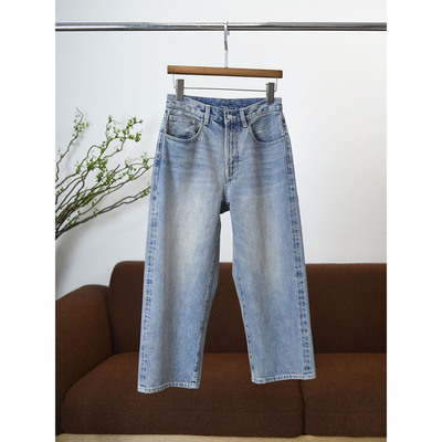 旺财系列 惊喜到了 进口冈山牛仔高矮胖瘦通吃 七八分牛仔裤W1166