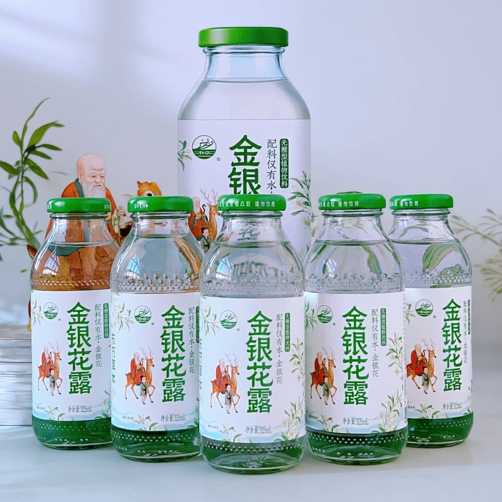 松华金银花露无糖325ml*12瓶图片