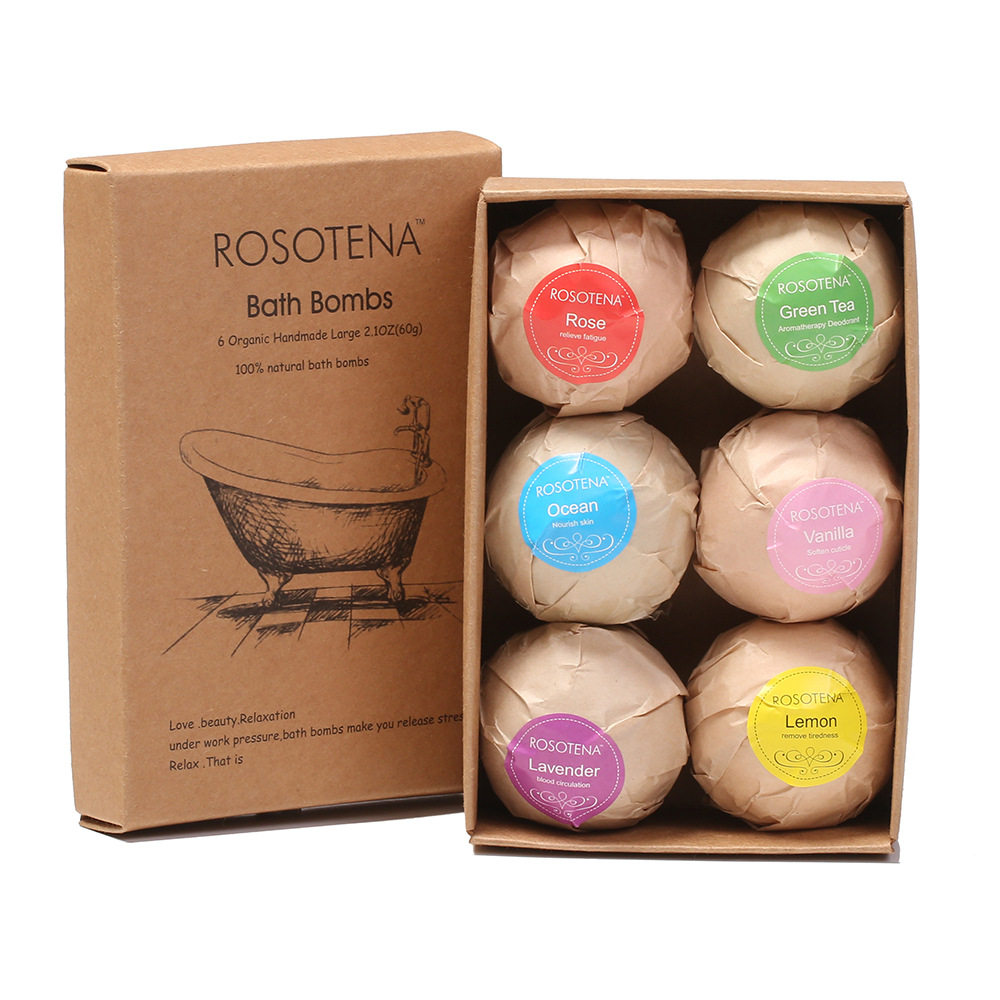 ROSOTENA 6PCS泡泡盐浴球沐浴盐球套装爆炸浴盐Bath fizzer/bombs图片
