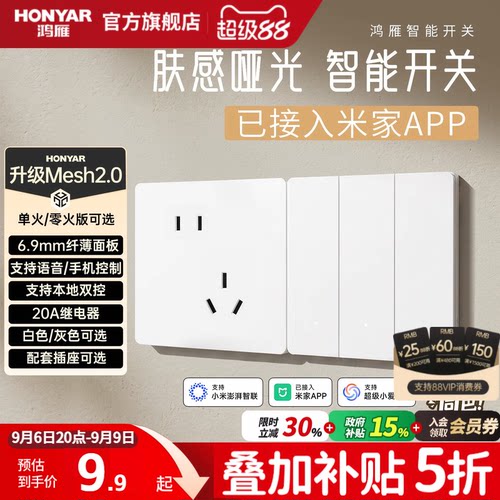 鸿雁已接入米家AP语音智能开关