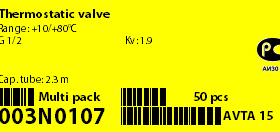 原装Danfoss 丹佛斯AVTA15系列G1/2英寸温度控制水阀003N0107