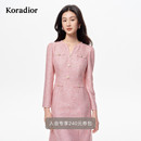 优雅香风气质修身 法式 柔软连衣裙A字裙子 新款 珂莱蒂尔2025秋季