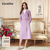 明星同款 珂莱蒂尔冬季 款 100绵羊毛瑰丽大衣毛呢外套时尚 经典