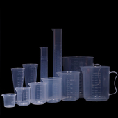 儿童塑料量杯透明带刻度幼儿园科学实验区角加厚100ml毫升玩教具