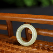 和田玉戒指素圈男款 黄玉指环 黄口玉戒指玉指环玉石戒指尾戒情侣款