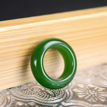 天然和田玉老坑种碧玉戒指玉扳指玉石平安环男女款玉戒加宽玉戒指