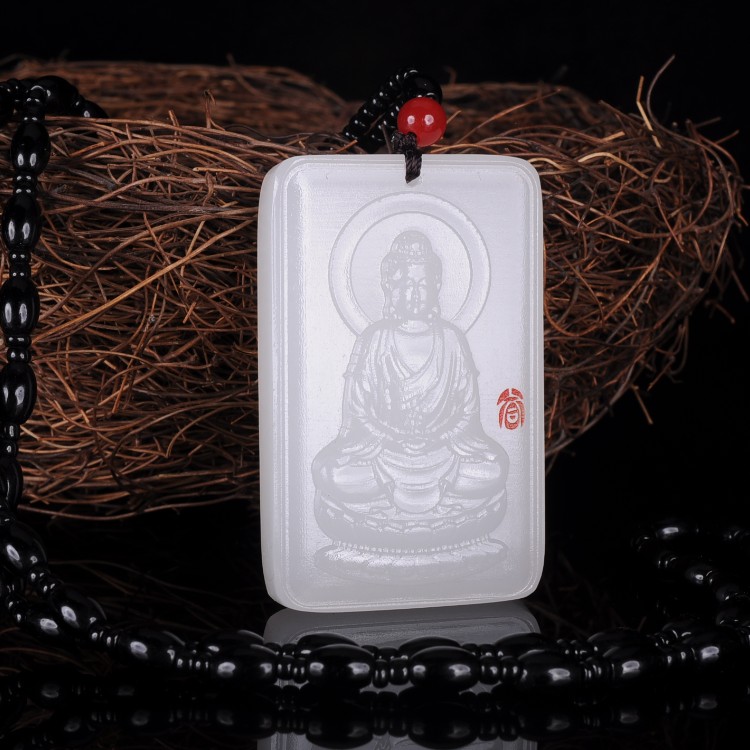 本命佛八大守護神項鏈阿富汗白玉