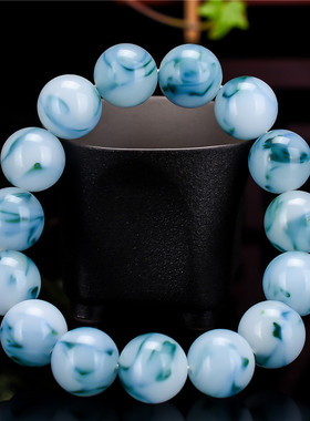 新疆和田玉手串手链手饰青花玉