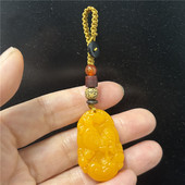 黄玉鸡钥匙扣十二生肖鼠牛虎兔龙蛇马羊猴狗吊坠挂件玉坠手机链