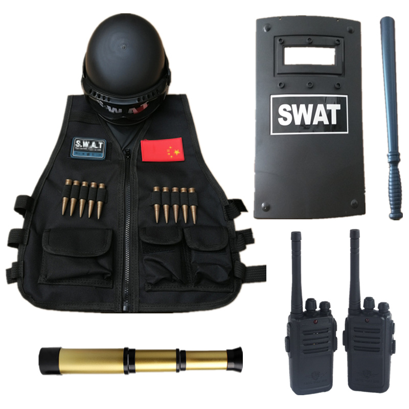 儿童战术背心多功能作战马甲玩具枪套装备特警特种兵衣服警察男生