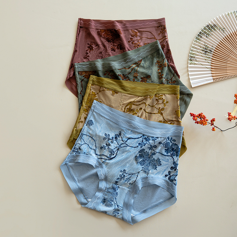 国青花女士高腰10A抗菌