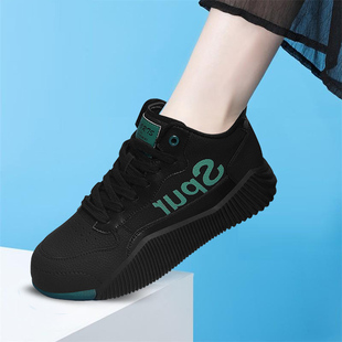 秋冬真皮运动高帮鞋子女款2025新款平底软底春秋季休闲轻便旅游鞋