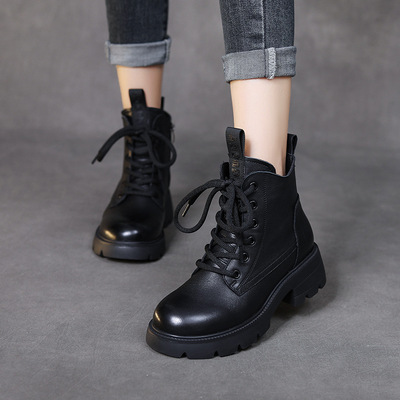 【官网】颜值秋冬真皮女鞋子皮鞋