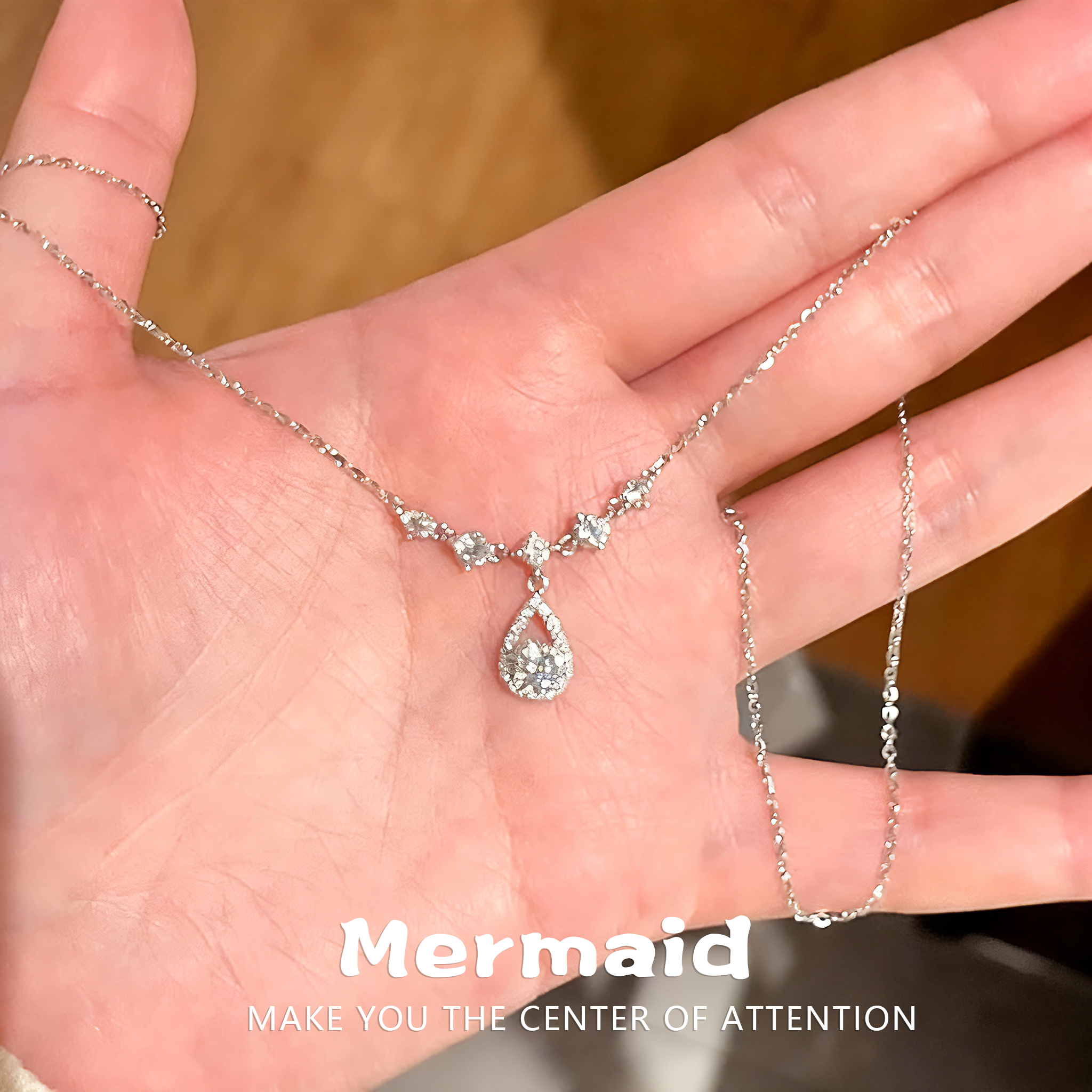 S999纯银「鱼人之泪」项链