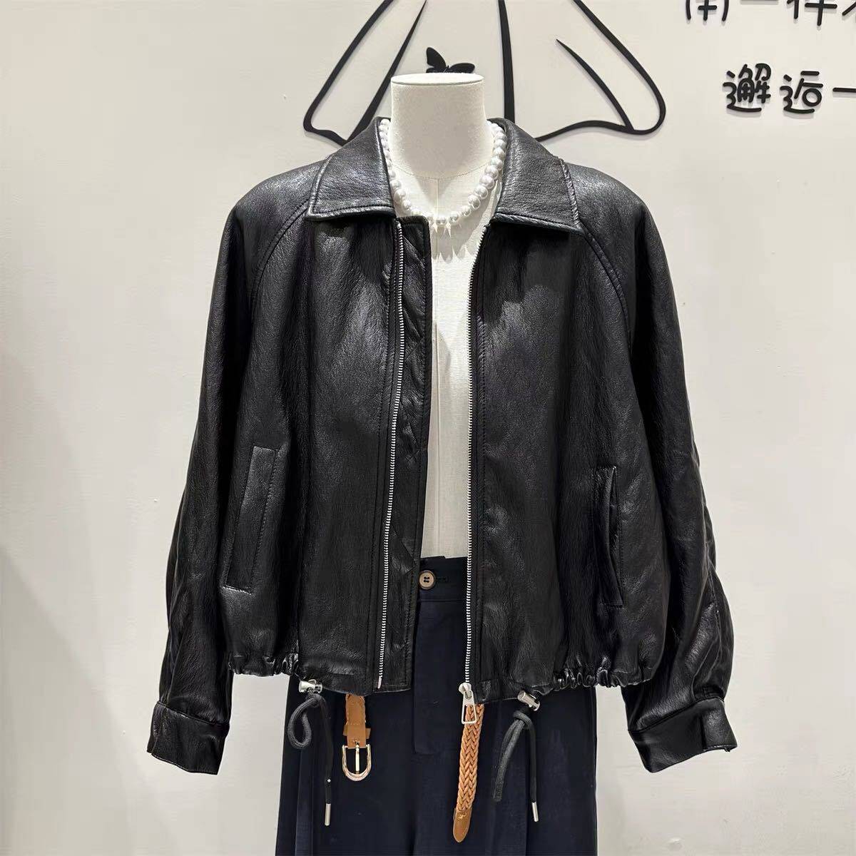 2026年春款皮衣外套女蛋白皮新款外套上衣宽松休闲韩版外套机车服