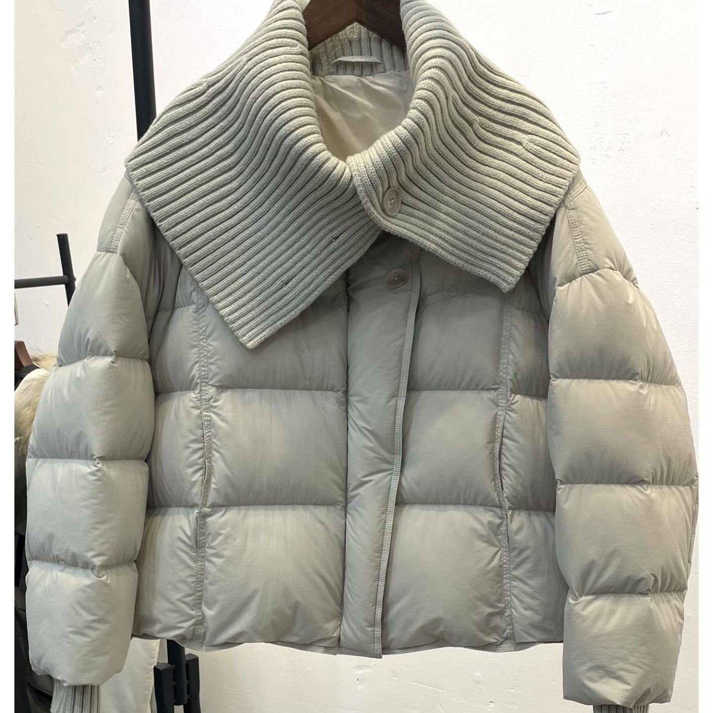 2026年冬季棉服女装新款时尚针织翻领小个子通勤风加厚保暖外套