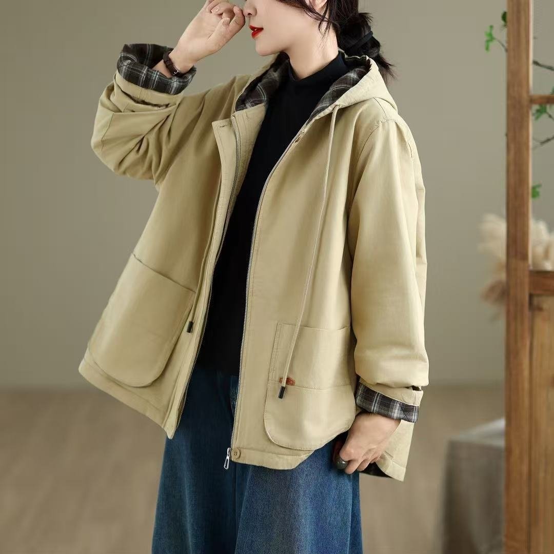 2025年冬款棉衣女加棉加厚保暖外套上衣宽松休闲连帽外套上衣棉袄,女装/女士精品,棉衣/棉服,淘宝优惠券,粉丝福利购,淘宝优惠卷