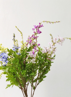 仿真花 蓝色松虫草 洋苏草 软装花艺造景 酒店装饰花 摄影道具