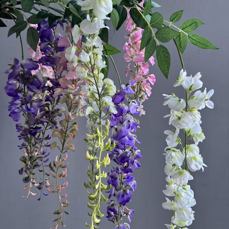 高品质仿真紫藤花 豌豆花豆瓣花 爬柴藤花仿真花绢花门头摆放花卉
