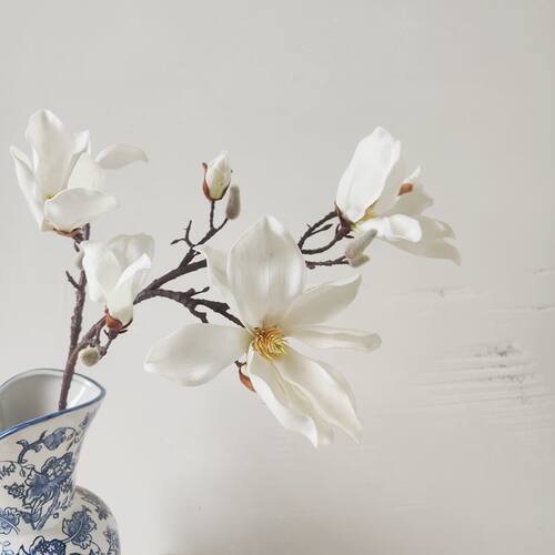 高品质大玉兰仿真花 中式家居装饰Eva假花落地花艺国风摄影道具花