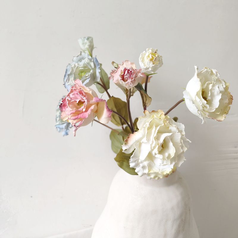 仿真花 仿干枯洋桔梗 家居装饰 单枝假花 超逼真 摄影道具 摆件