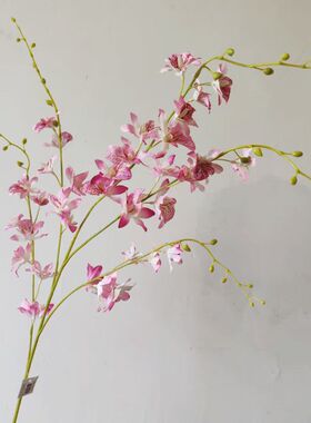 中式灵动优雅美式装饰花客厅仿真花假花石斛兰欧式插花绢花花艺摆