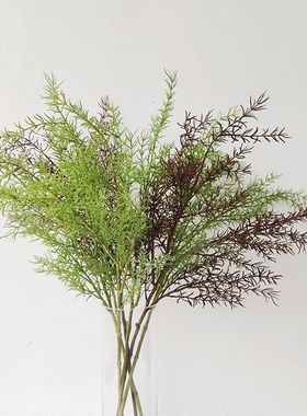 简约轻奢仿真花橘色绿色千层金傲梅叶雾松客厅样板间装饰摆放假花