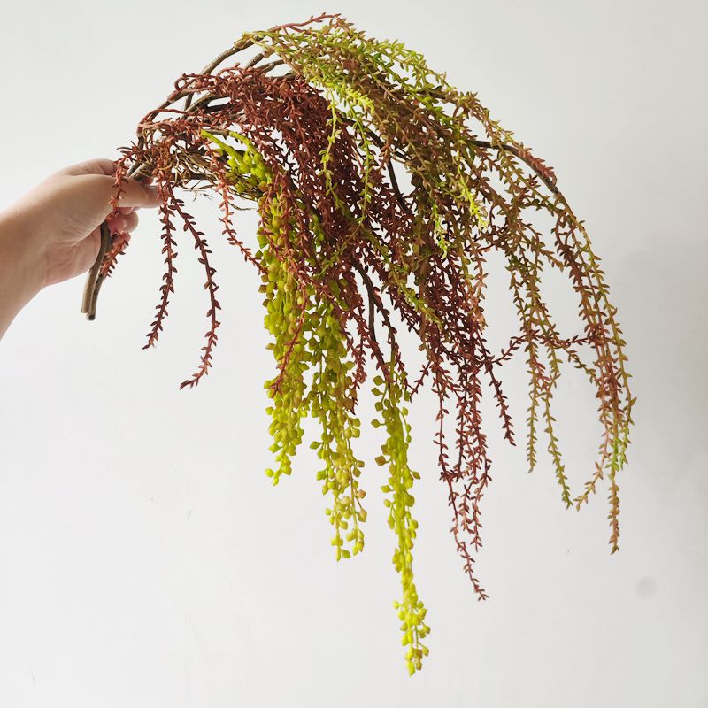 仿真多肉植物佛珠情人泪佛豆手感胶垂吊吊兰园艺室内绿植挂件配材