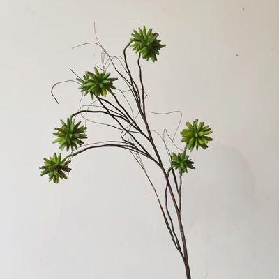 仿真单支长杆喜树果仿真果子餐厅假树造景花瓶插花装饰栗子新款