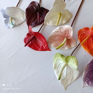 仿真红掌 安祖花高品质定制手感保湿设计师样板间常用装饰花