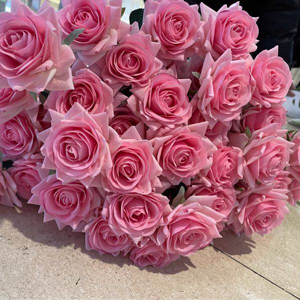 仿真花保湿手感玫瑰花束 家居 影楼拍摄手捧花 道具花 野餐花13色