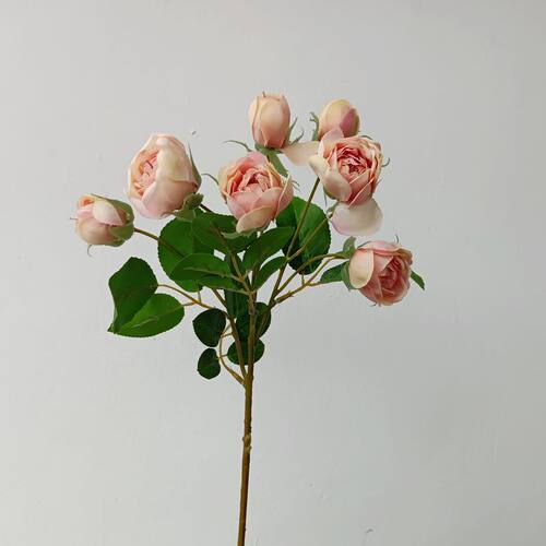 简约清新仿真花奶茶色小手感桌面