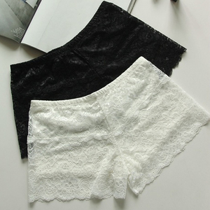 保险安全裤防走光女夏季可外穿花边白色蕾丝薄款打底黑色性感短裤