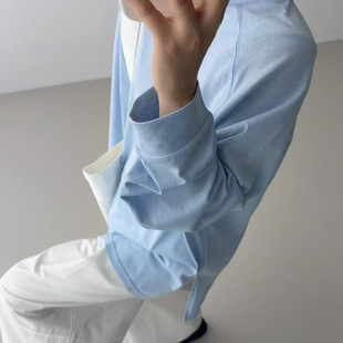 GLOG2025秋季韩版宽松显瘦百搭圆领防晒长袖T恤女休闲打底衫KT080