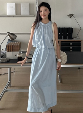 十三行日落2026夏季无袖花苞套装女海边度假风高级感A9251