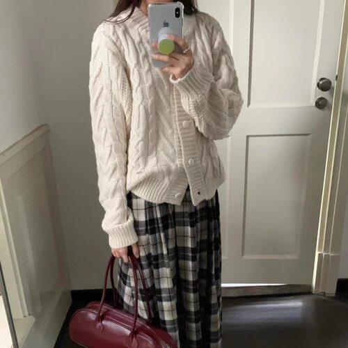 重工艺羊毛毛衣开衫wander韩货