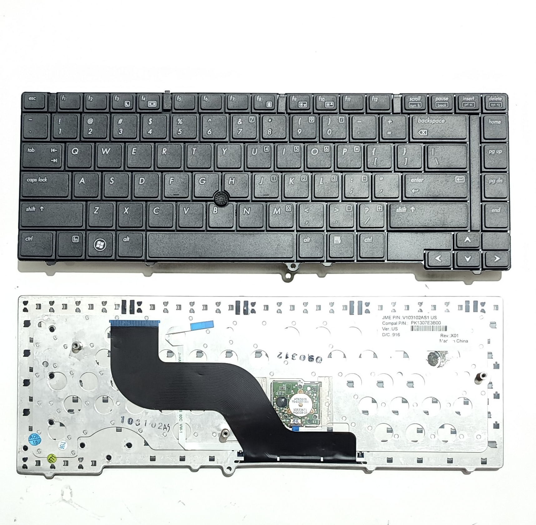 原装正品带杆 惠普 HP 6440B 6450B 6455B 6445B  键盘