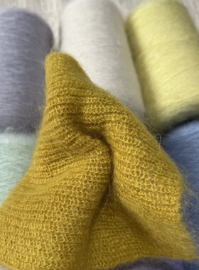 高品质比例桑蚕丝真丝马海毛10支丝滑亲肤65%南非幼马海35%桑蚕丝