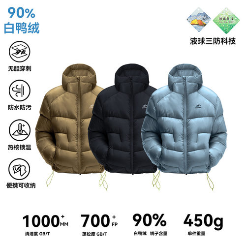 700+蓬90绒无胆情侣排骨羽绒服