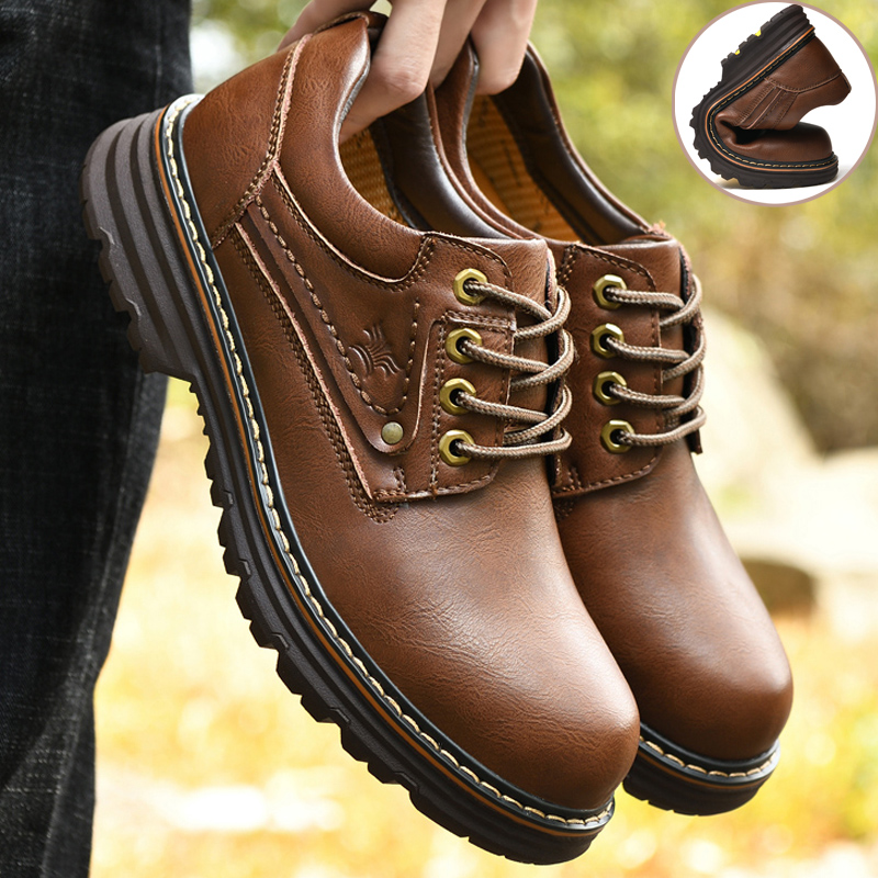厚底皮鞋商务休闲英伦厚底工装鞋