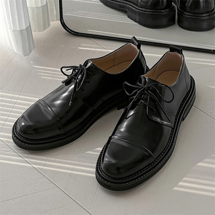 军官皮鞋男士正装商务三接头黑色真皮软底德比鞋爸爸鞋新郎结婚鞋