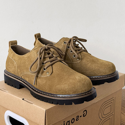 软底休闲低帮工装马丁鞋男鞋秋冬季2025新款复古英伦大头休闲皮鞋