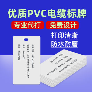 标牌机SP300 PVC覆膜电缆挂牌 电力牌 32*68mm单孔 电缆吊牌