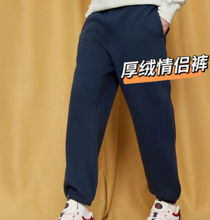 子 宽松男女裤 情侣款 一体绒厚型复古印花休闲时尚