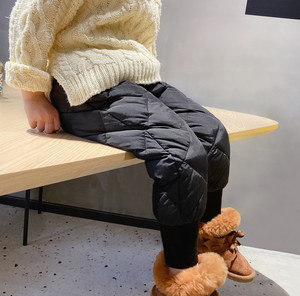 2023冬季新款儿童羽绒裤女童男童小童加厚宝宝外穿白鸭绒保暖垮裤